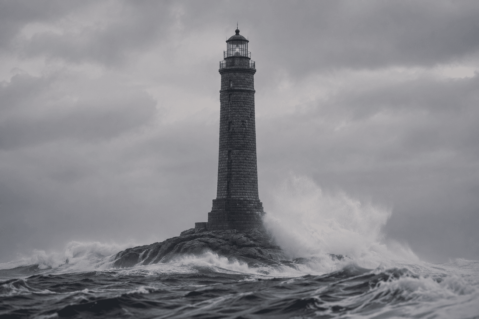 Ordane Rock: Granite tower on sea-washed stack