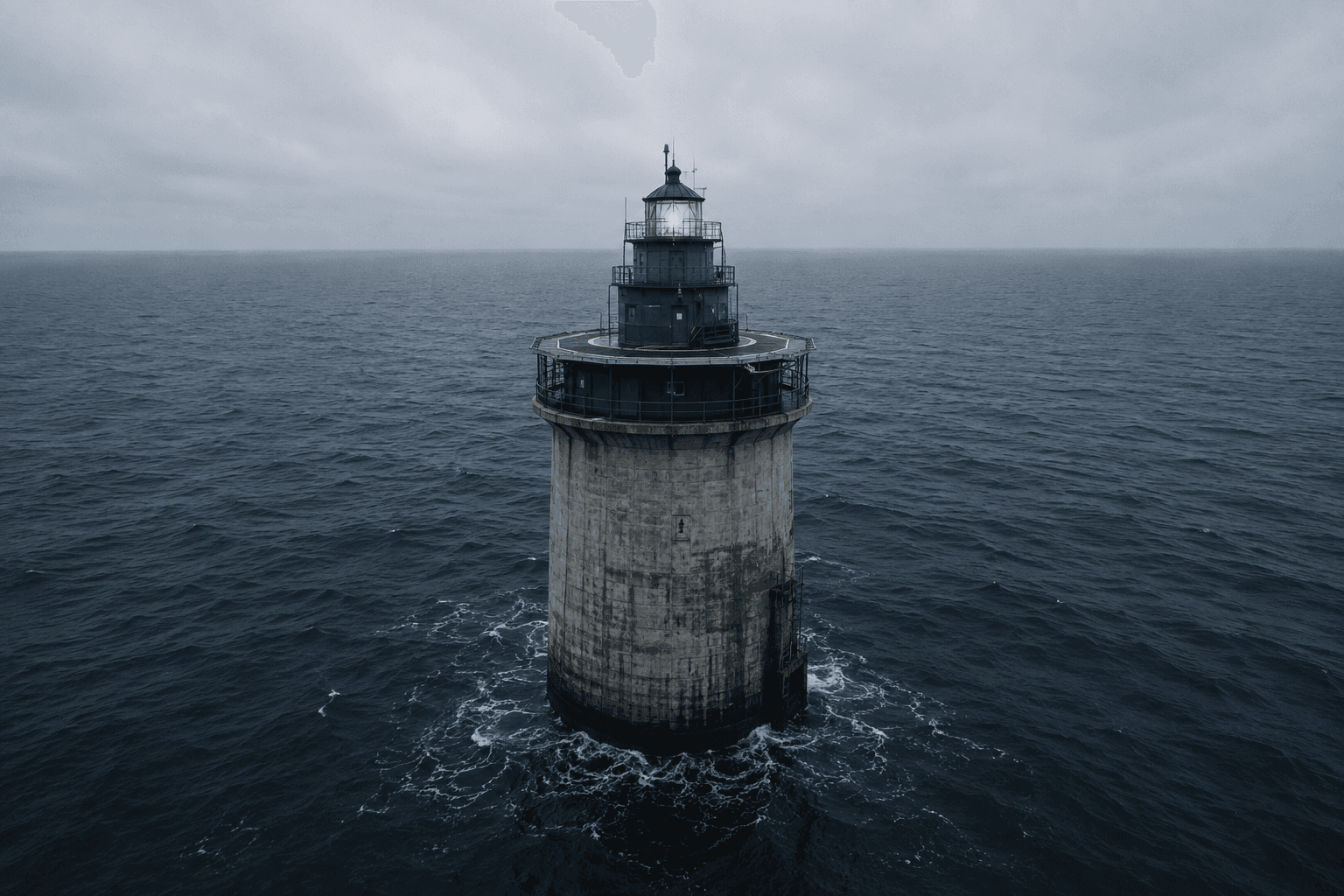Vane Shoal: Concrete caisson with helicopter platform